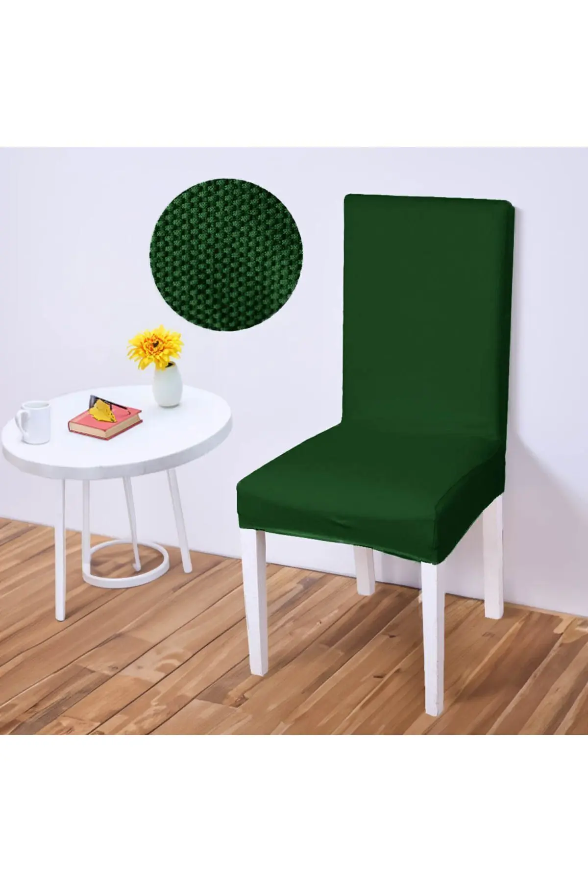 Faiend Balpeteği Desen Likra Kumaşlı Tüylenmez Yikanabilir Sandalye Örtüsü Sandalye Kılıfı Yeni Model Tekli