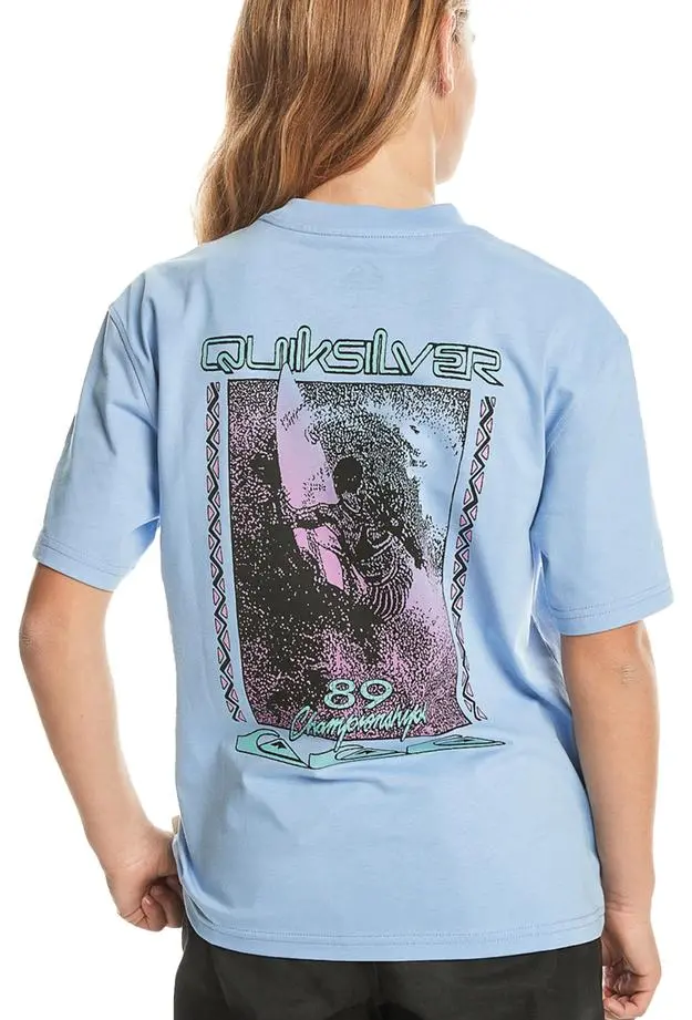 Quiksilver Back Flash Youth Erkek Çocuk Mavi Tişört