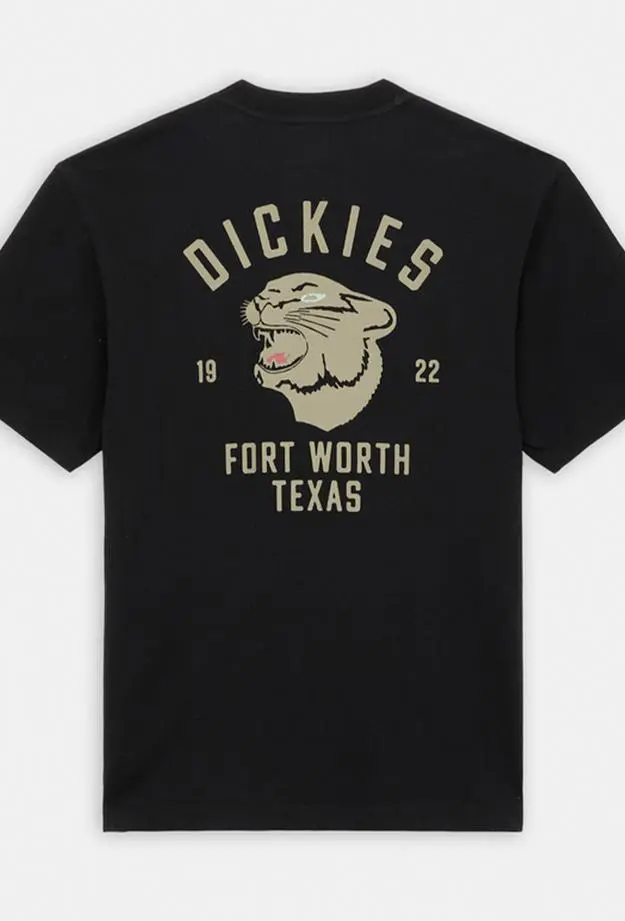 Dickies Panther Kısa Kollu Erkek Siyah T-Shirt