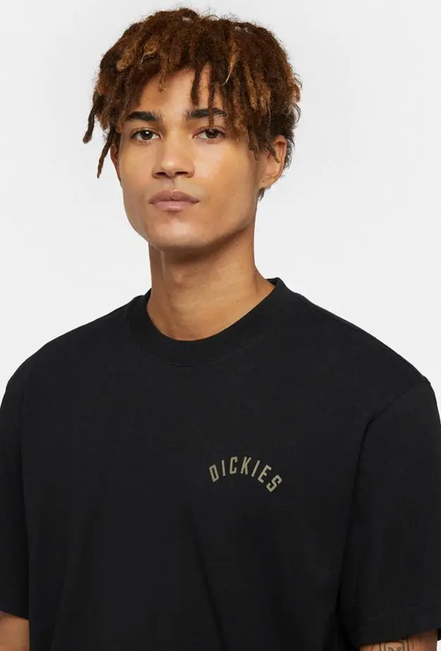 Dickies Panther Kısa Kollu Erkek Siyah T-Shirt