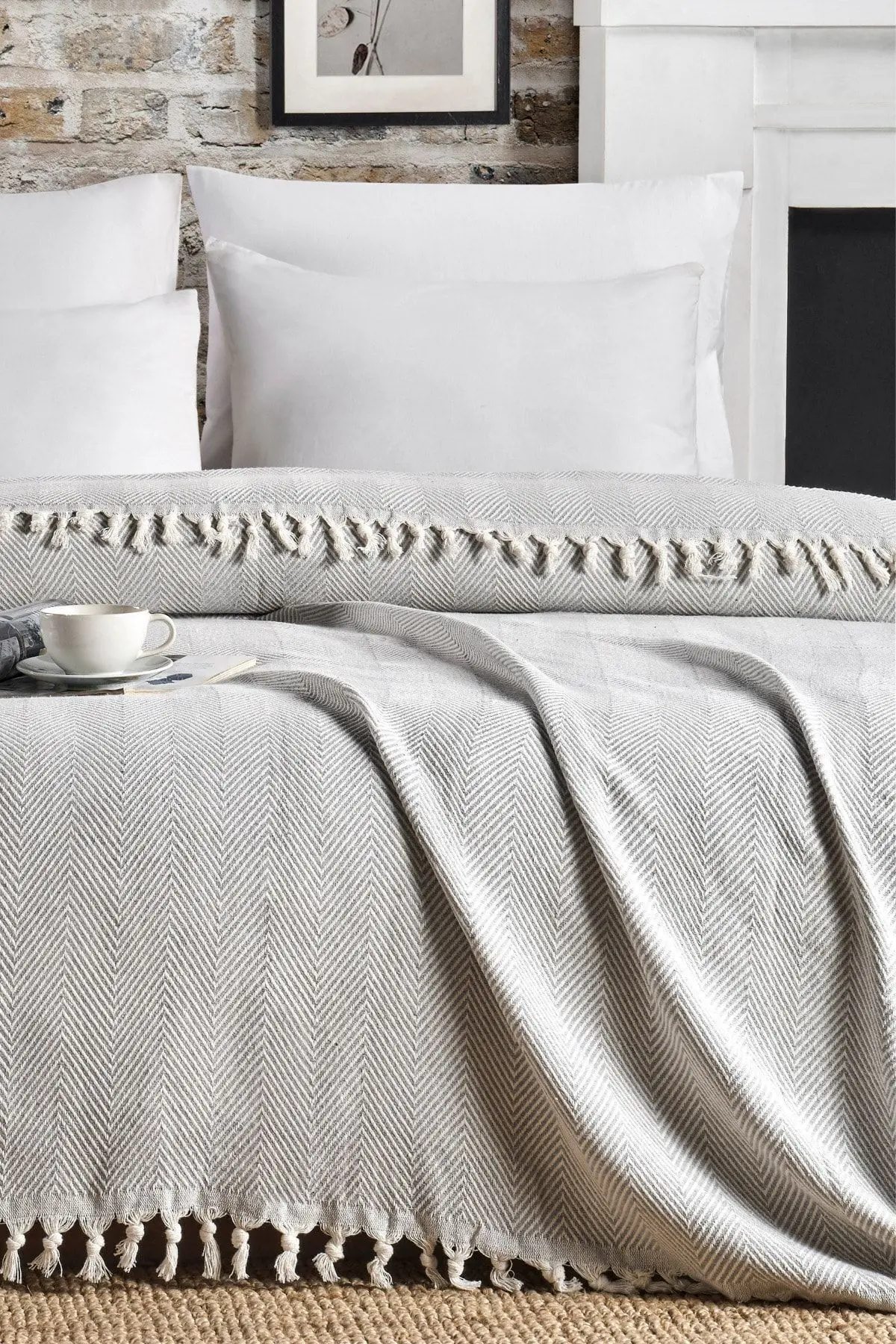 Lavin Model Gri Çift Kişilik Pike 1500gr. 200x230cm