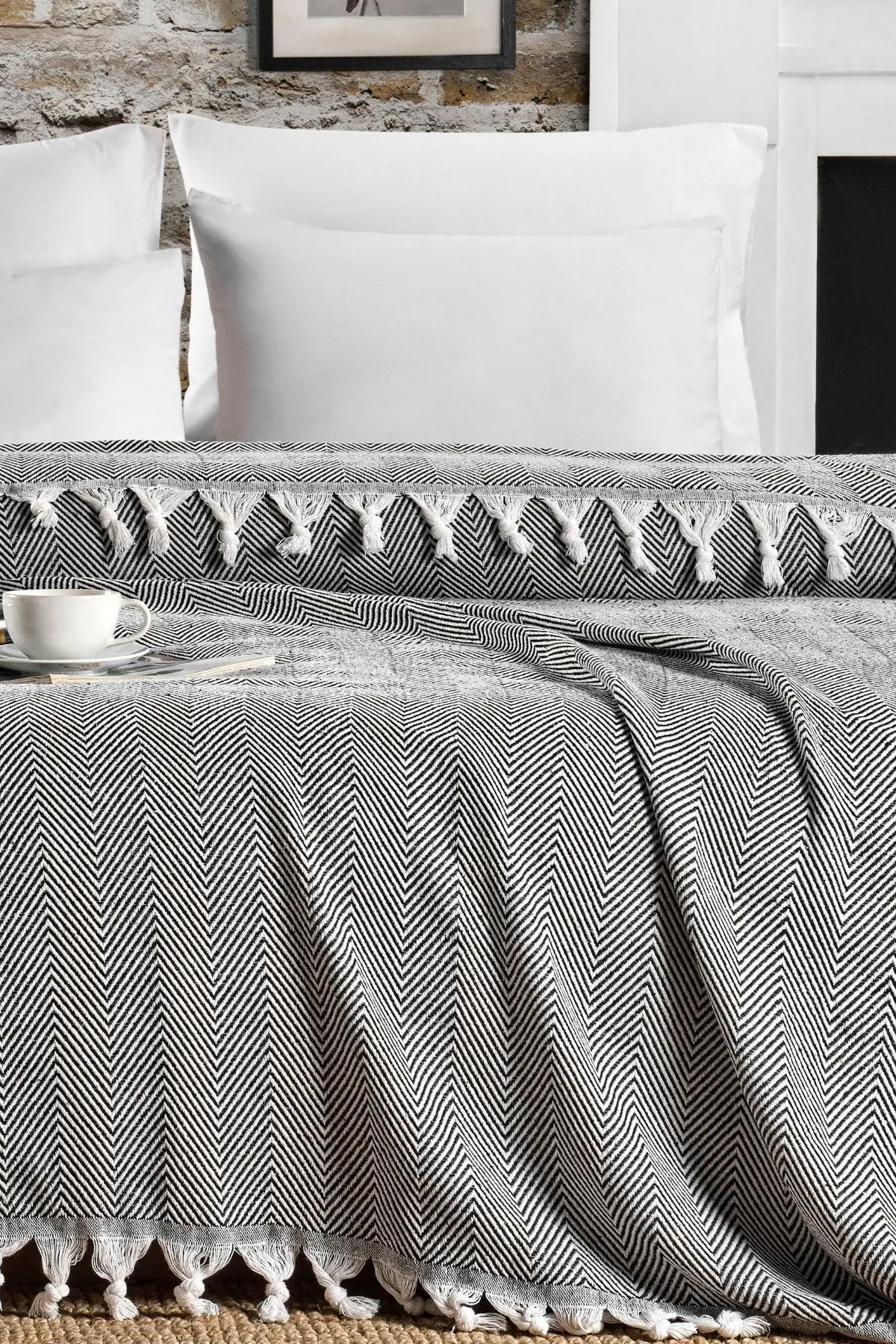 Lavin Model Siyah Çift Kişilik Pike 1500gr. 200x230cm