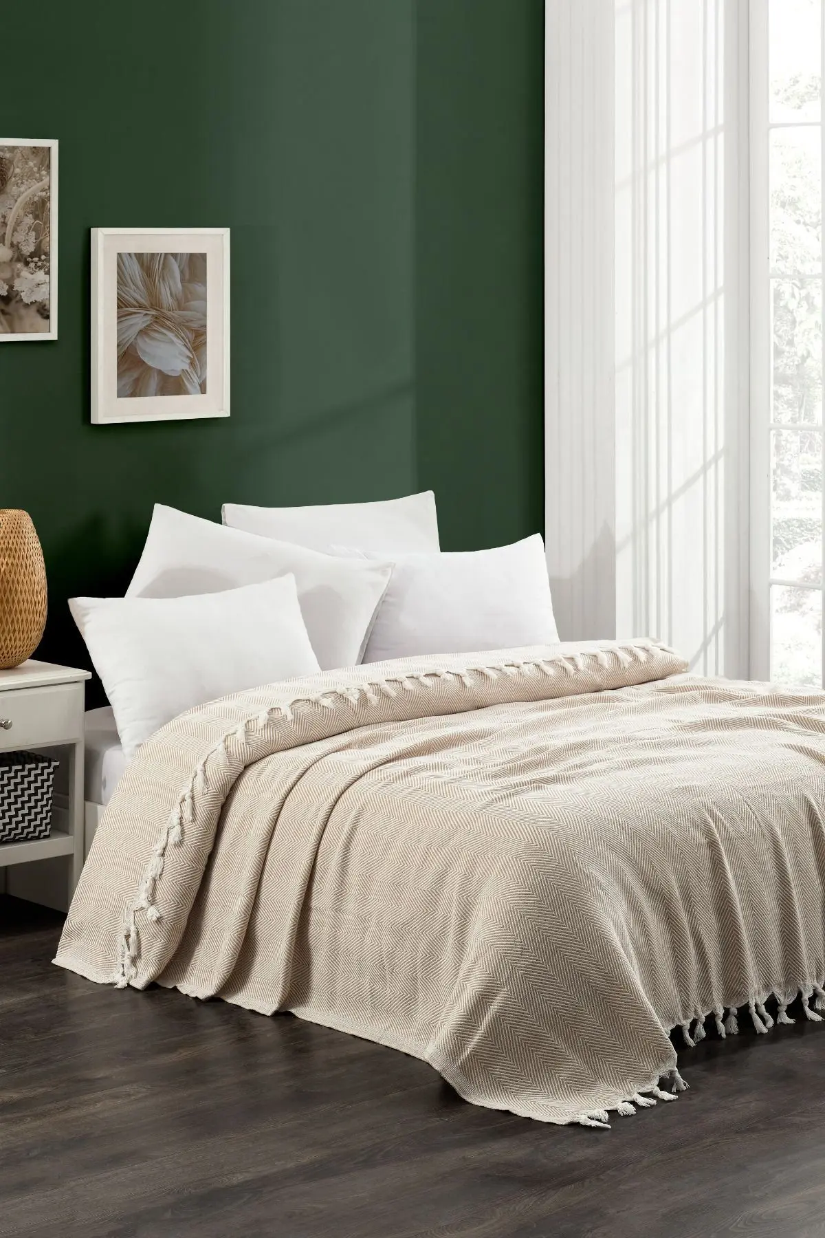 Lavin Model Bej Çift Kişilik Pike 1600gr. 200x230cm
