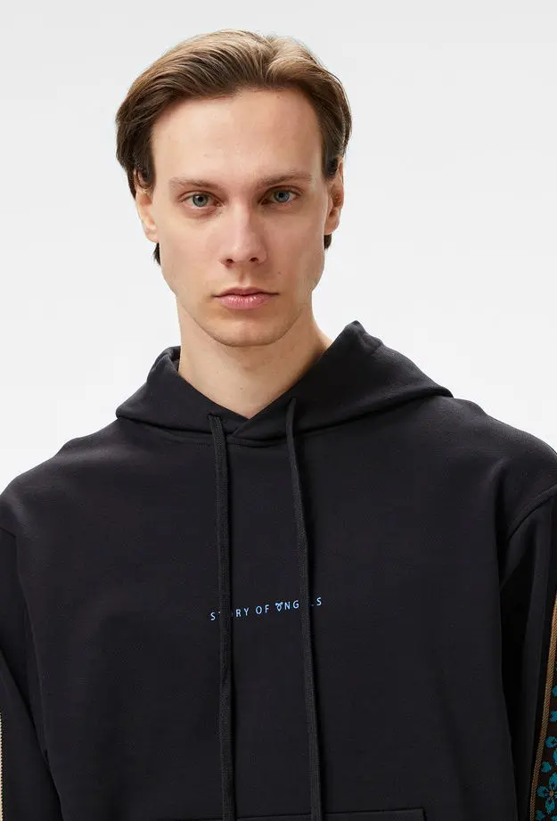 Story Of Angels Eternally Yours Romance Erkek Siyah Hoodie