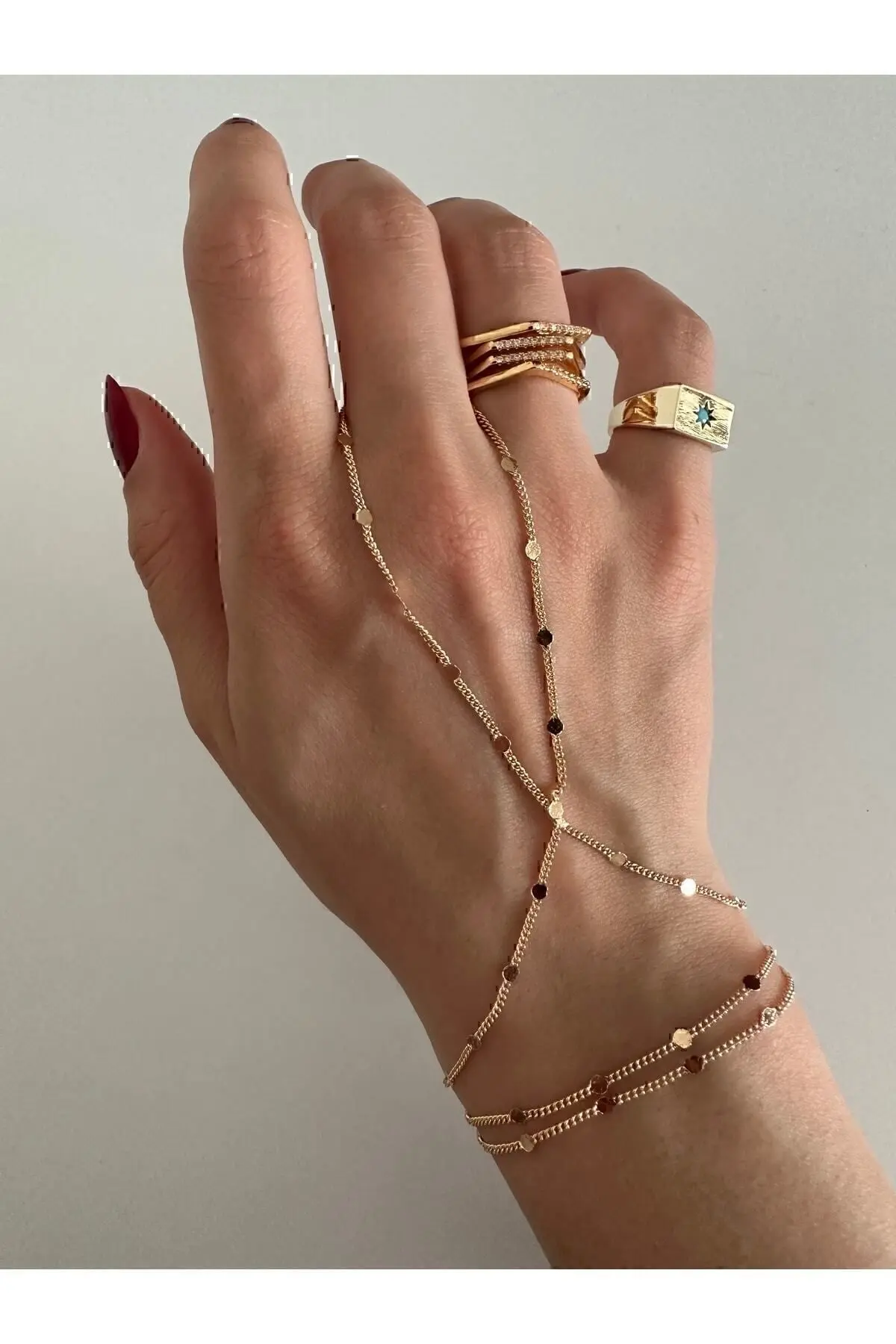 Gold Pullu Ince Zincir Şahmeran