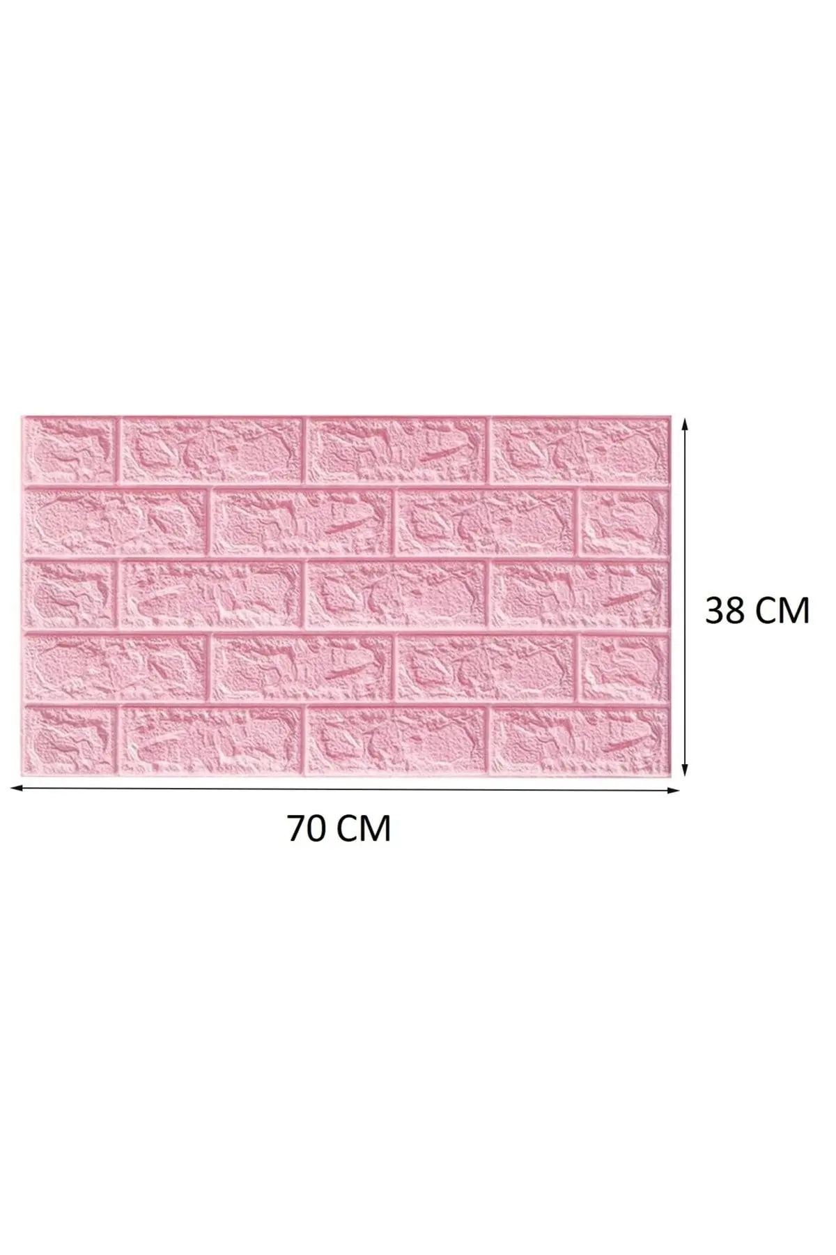 Kendinden Yapışkanlı 3d Duvar Kağıdı Paneli 70x38 Cm Pembe