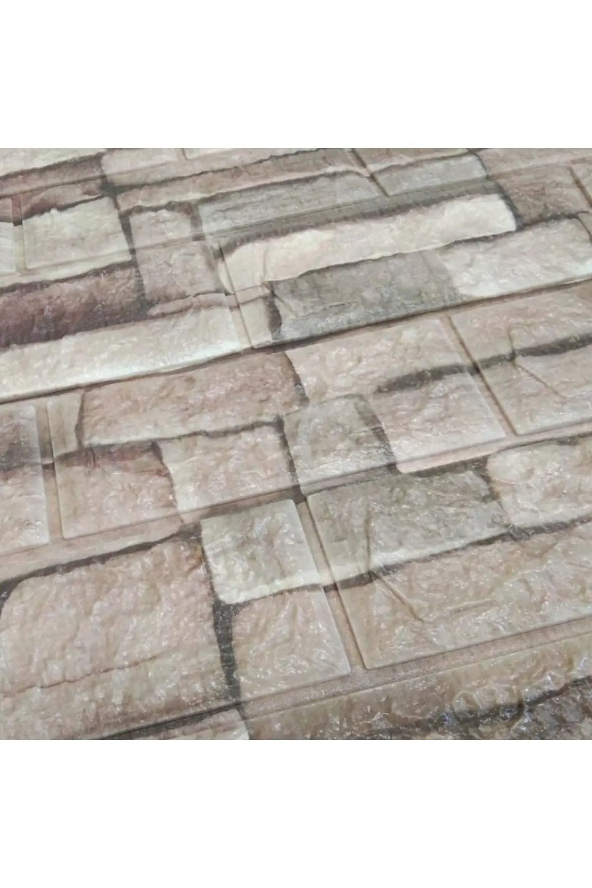 70x38cm(0,26M2) Kahve Köpüğü Tuğla Arkası Yapışkanlı Esnek Silinebilir Duvar Paneli 3d Duvar Kağıdı