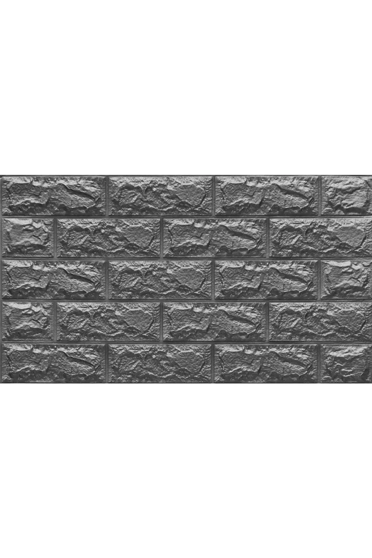 Arkası Yapışkanlı Açık Gri Tuğla Desen Duvar Kağıdı Panel 70x38cm