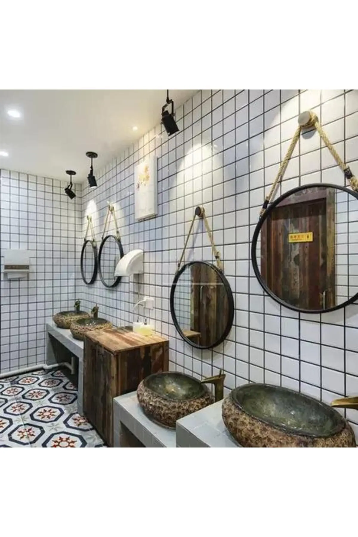 60x30cm Parlak Siyah Çizgili Beyaz Kare Yapışkanlı Karavan Prefabrik Banyo Wc Duvar Kaplama Paneli