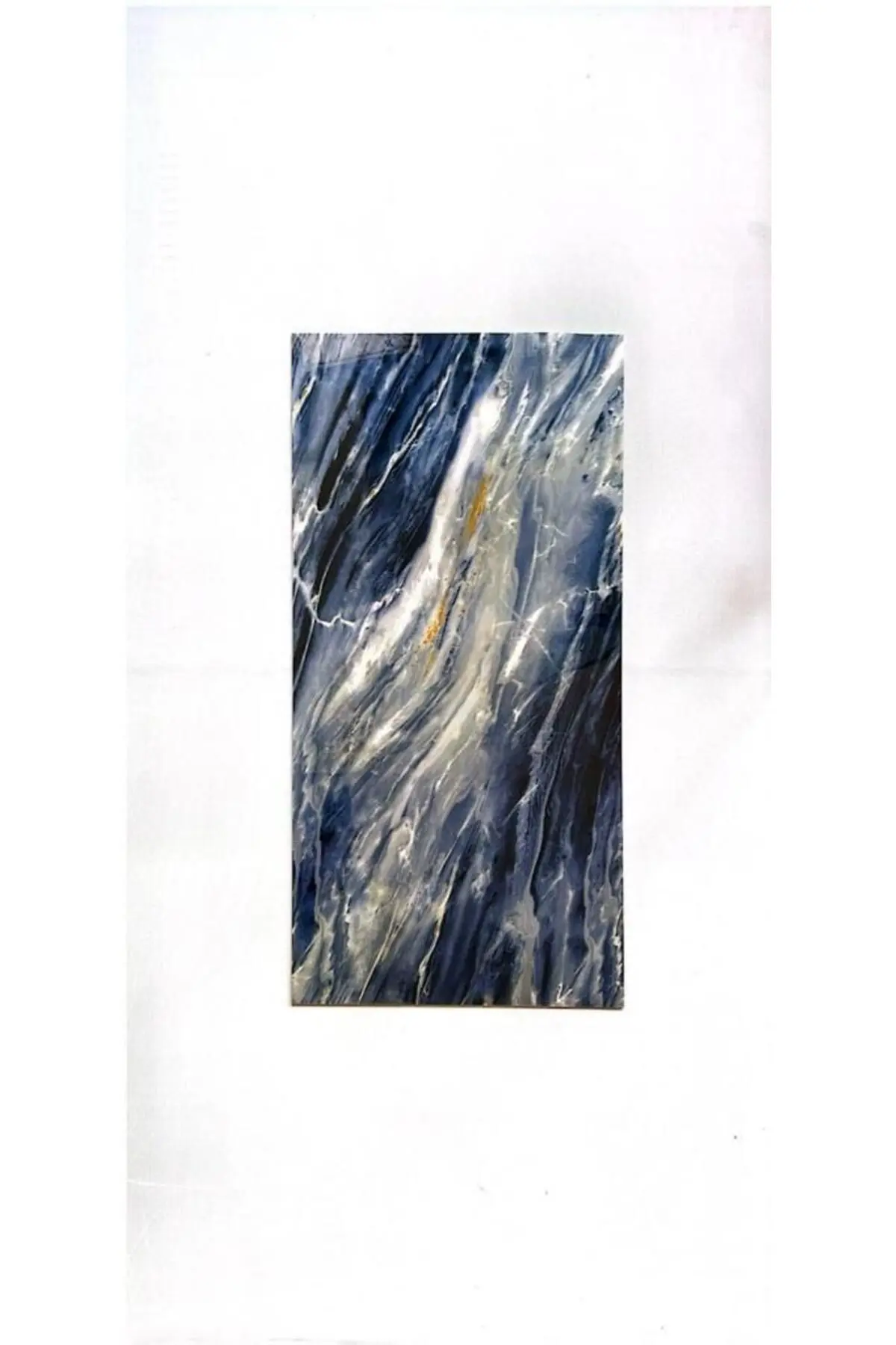 60x30cm Shiny Mavi Okyanus Mermer Desen Yapışkanlı Karavan Prefabrik Banyo Wc Duvar Kaplama Paneli