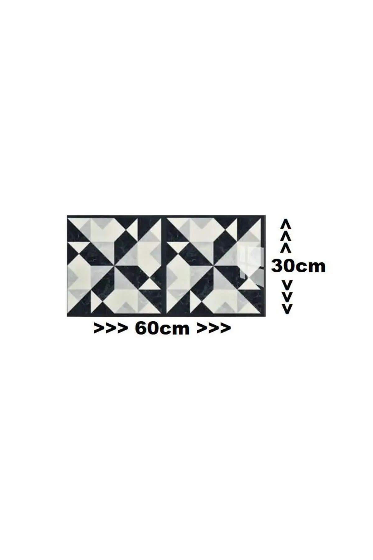60x30cm Shiny Çizgili Geometrik Yapışkanlı Karavan Prefabrik Banyo Wc Duvar Kaplama Paneli