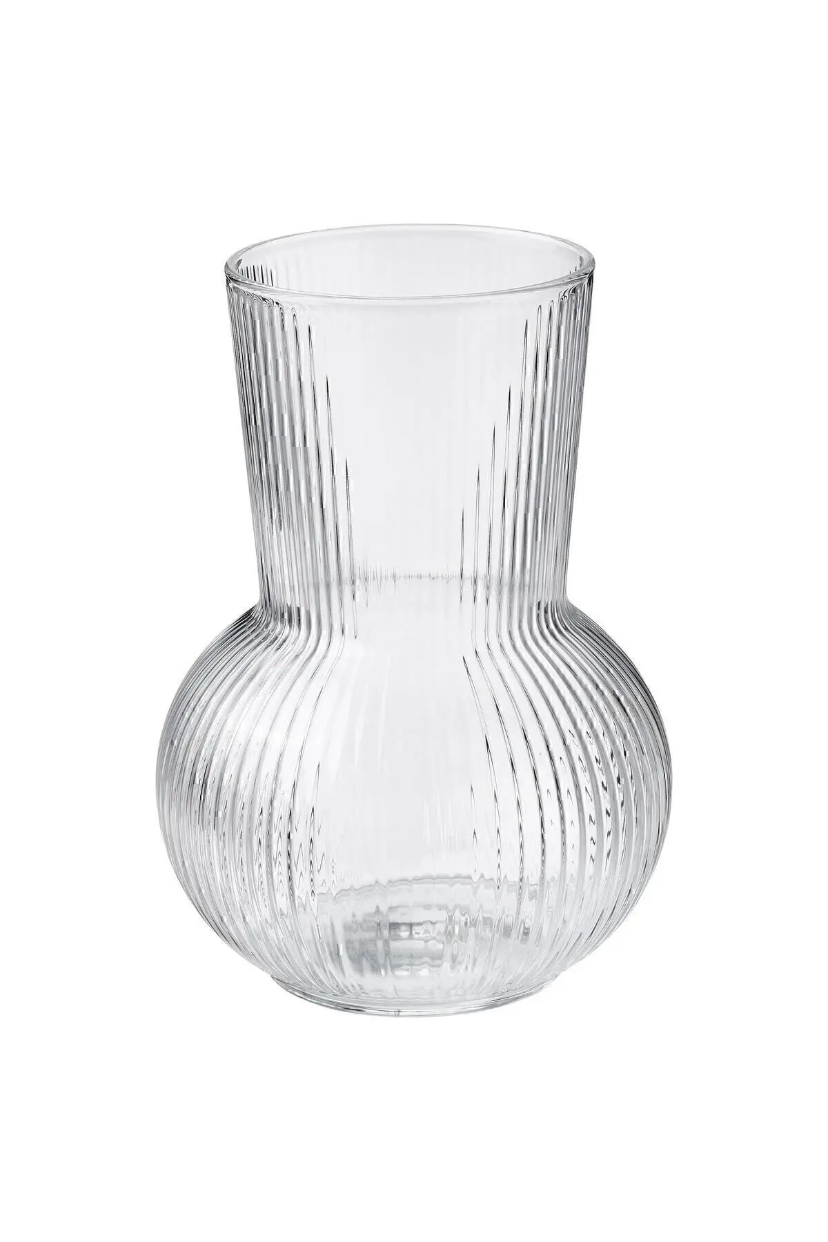 Dekoratif Vazo Küçük Boy Karaf 17 Cm Saydam Cam