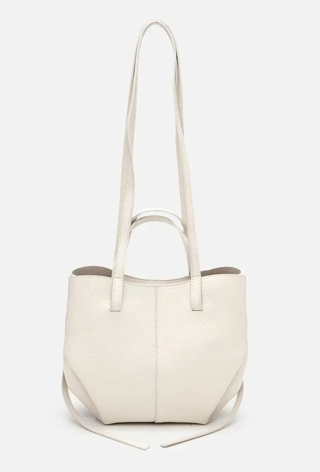Kadın Deri Ekru Tote Çanta