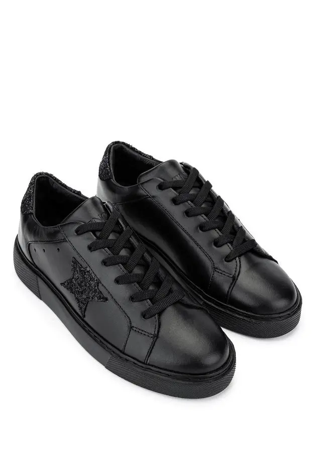 Tamer Tanca Kadın Deri/Tekstil Siyah Sneakers & Spor Ayakkabı