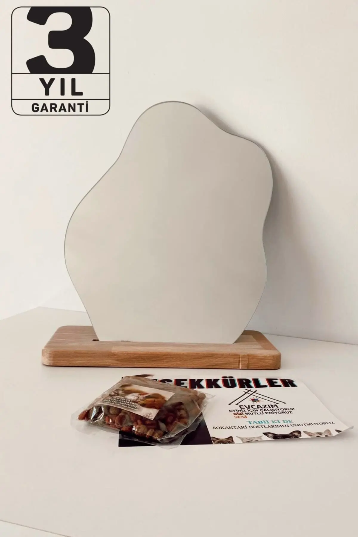 35 Cm X 28 Cm Düzensiz Estetik Makyaj Aynası Çerçevesiz, Dekoratif Masa Üstü Ayna Yatak Odası