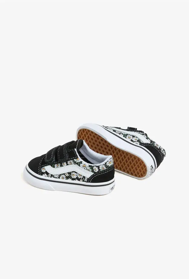 Vans Old Skool Daisies Bebek Siyah Sneaker