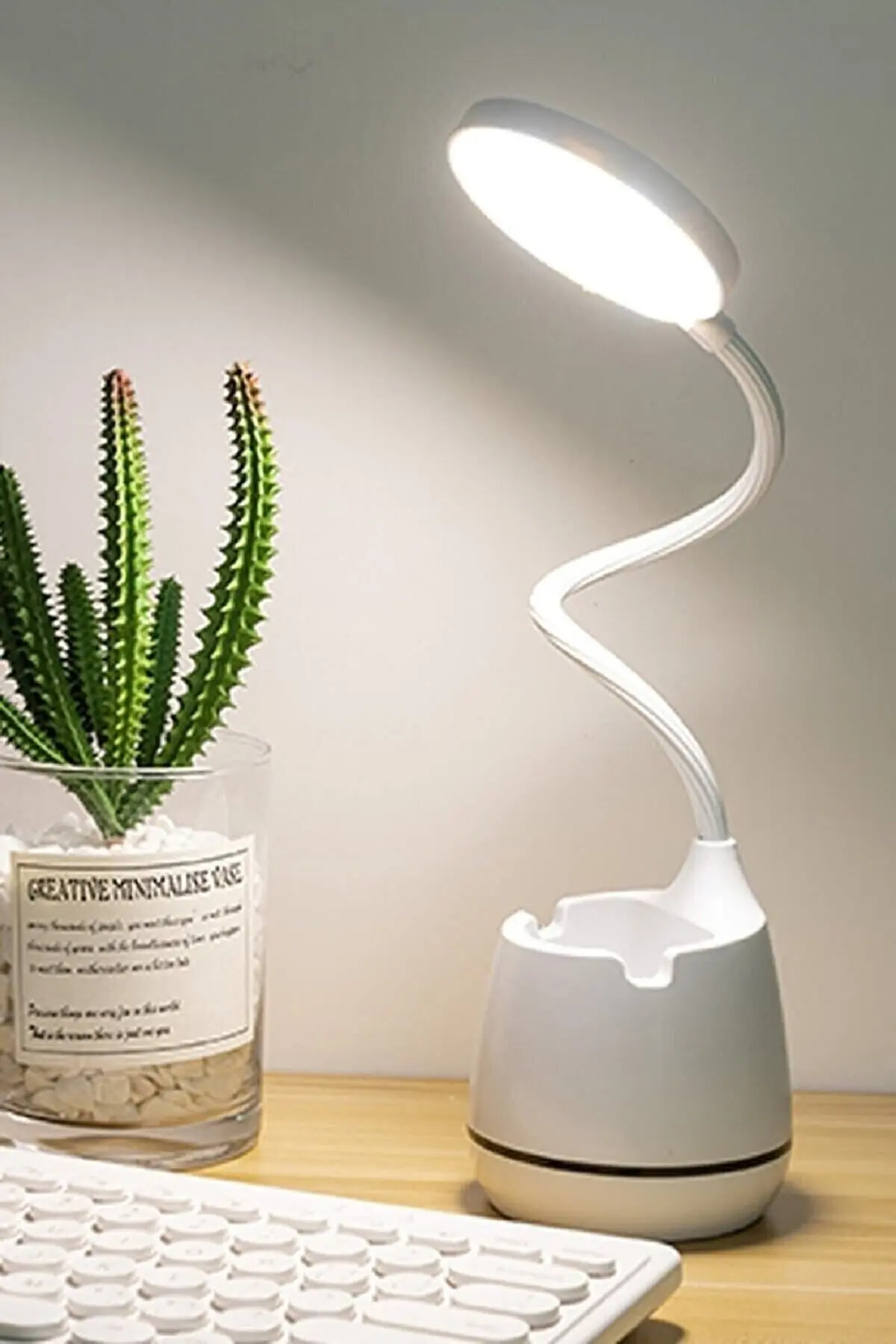 Protonust 3 Renk Şarjlı 24 Led Çalışma Okuma Işığı Kademeli Masa Lambası Ayarlanabilir Renk Tonu Ve Parlaklık