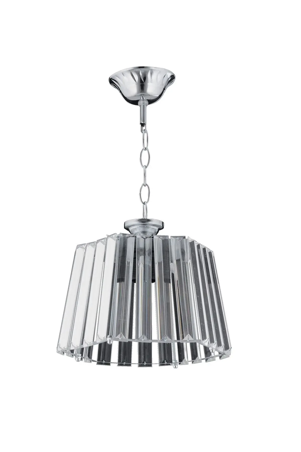 Altıgen Tekli Lüx Elmas Gümüş Kristal Taşlı Avize