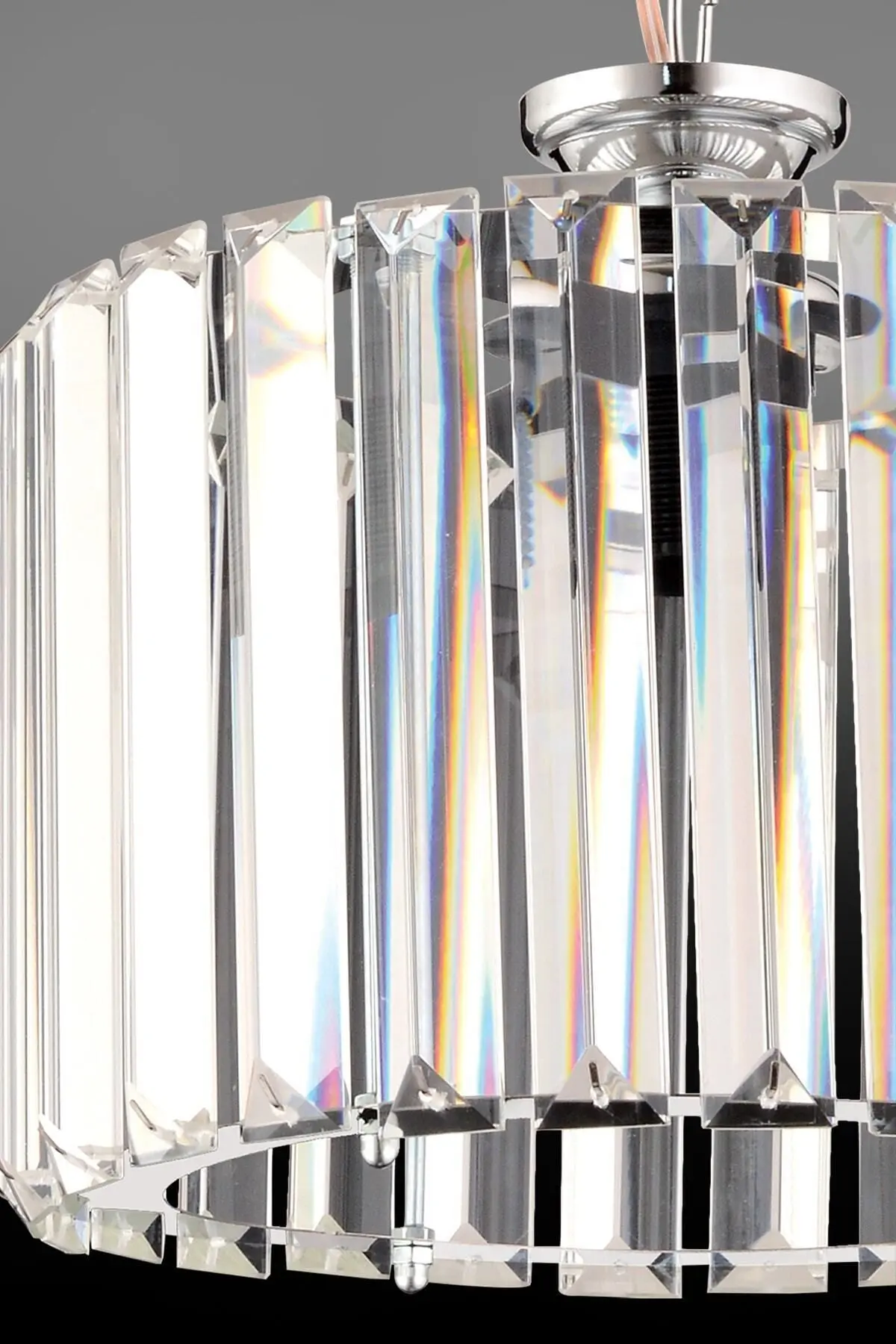 Lüx Elmas Gümüş Kristal Taşlı Avize