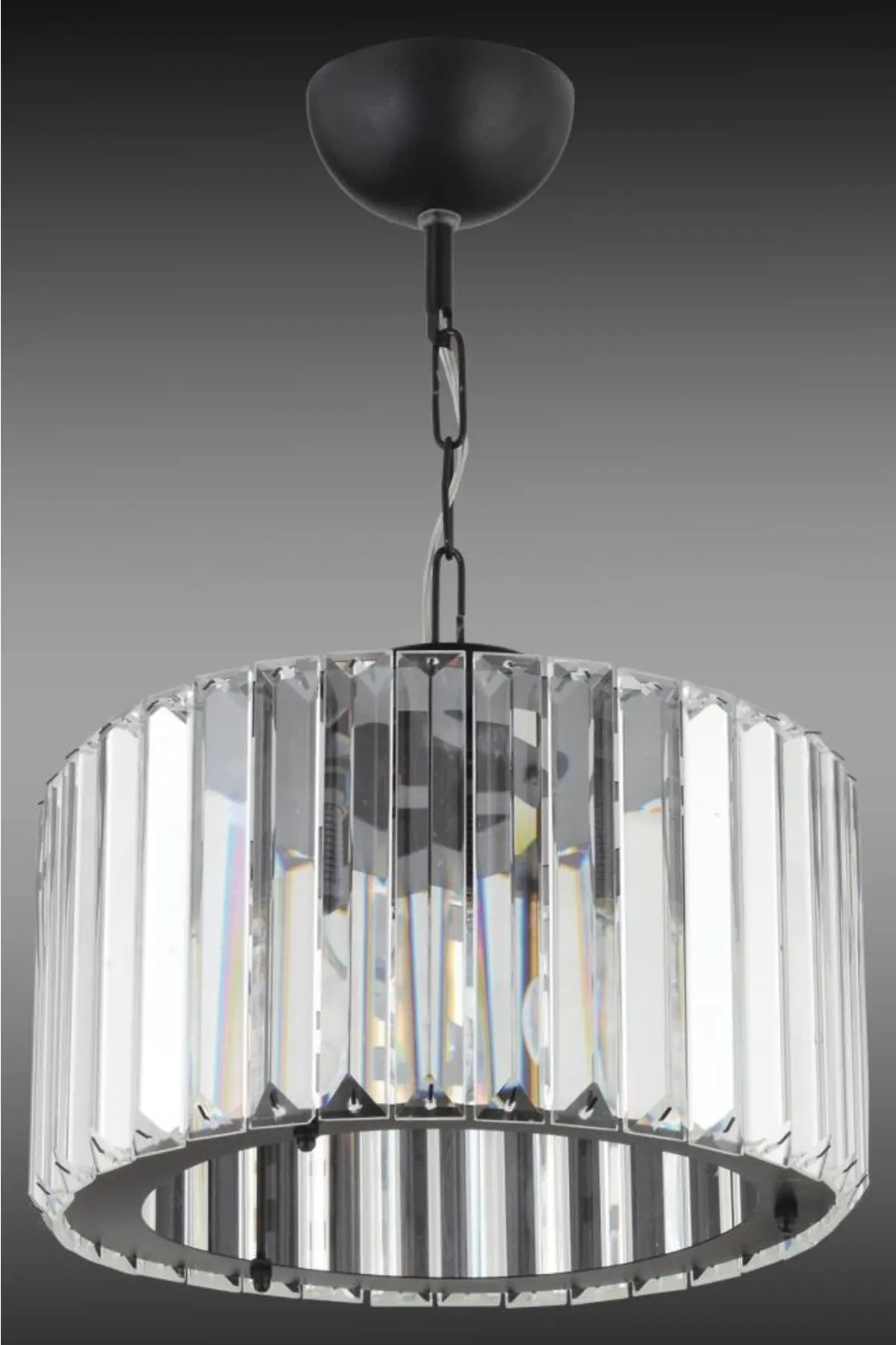 Lüx Elmas Siyah Lüx Kristal Taşlı Avize