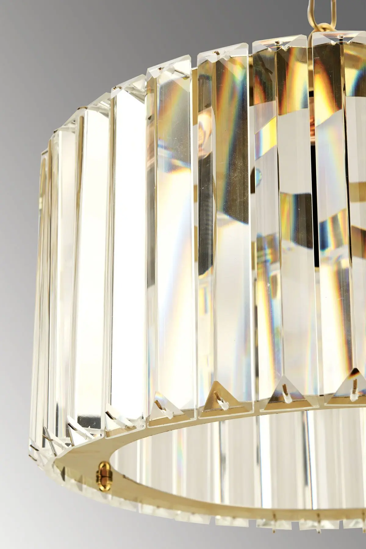 Lüx Elmas Gold Kristal Taşlı Avize