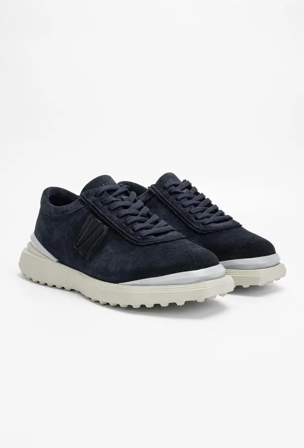 Valmenti Erkek Lacivert Süet Hakiki Deri Sneakers & Spor Ayakkabı