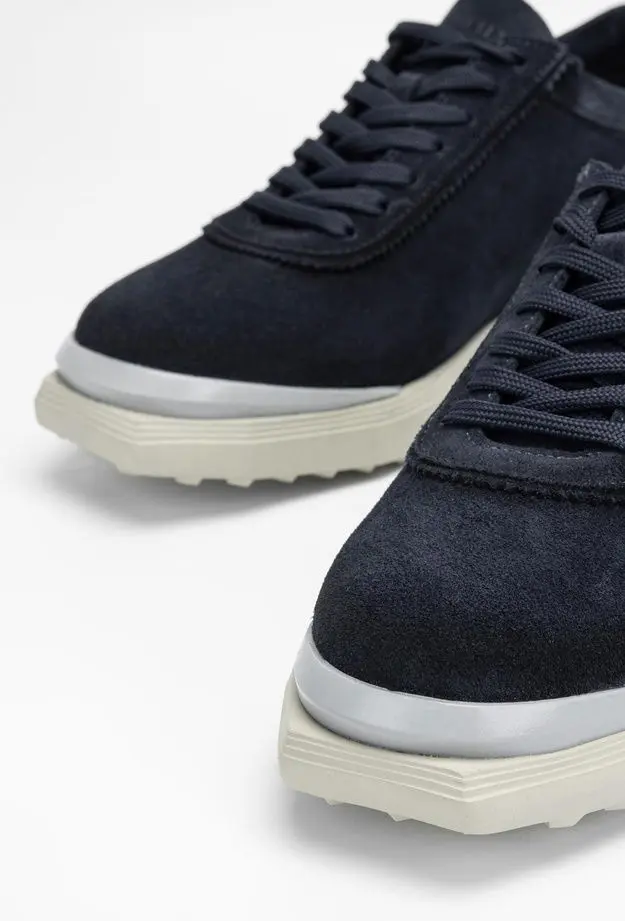 Valmenti Erkek Lacivert Süet Hakiki Deri Sneakers & Spor Ayakkabı
