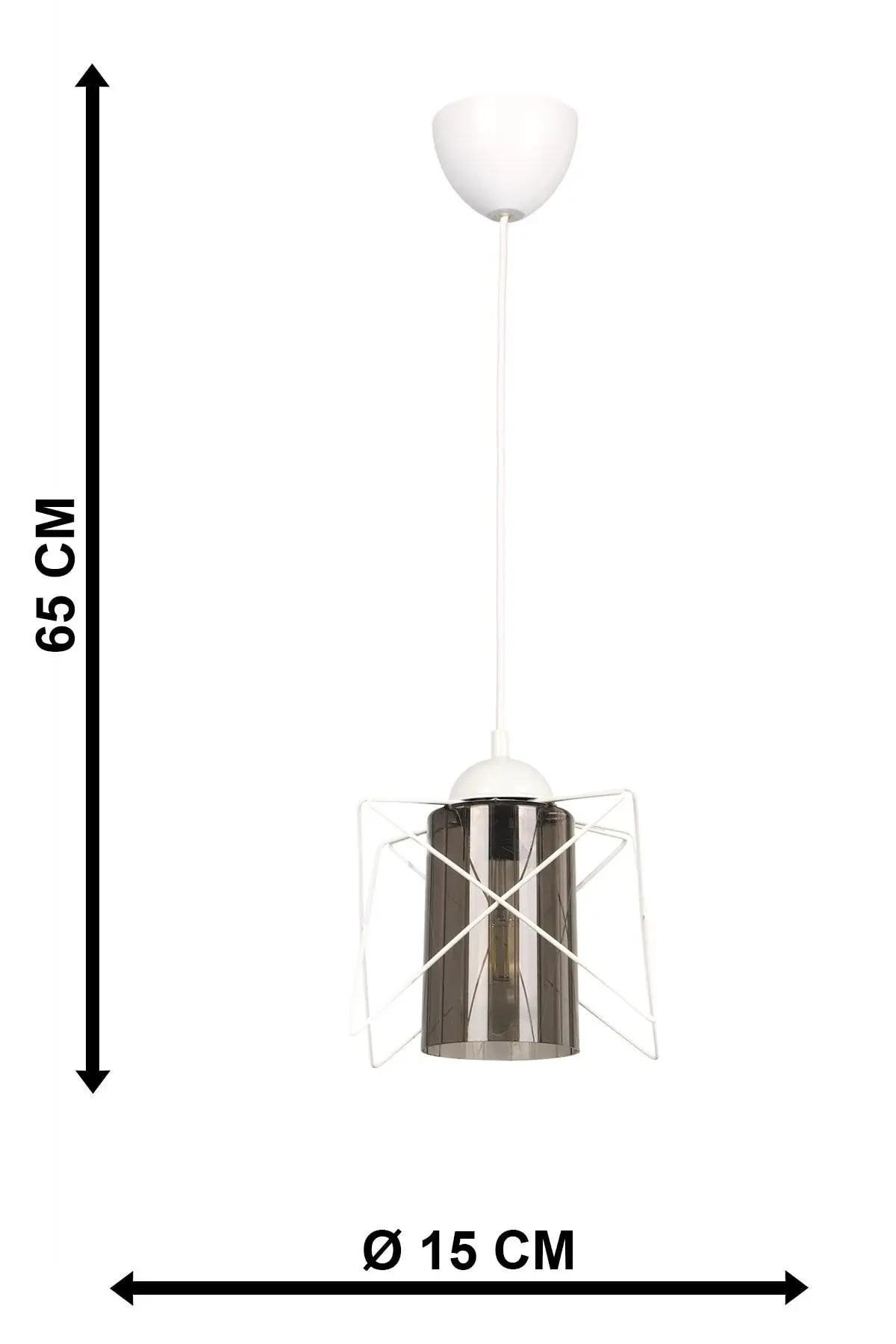 2 Adet Modes Tekli Beyaz-füme Akrilik