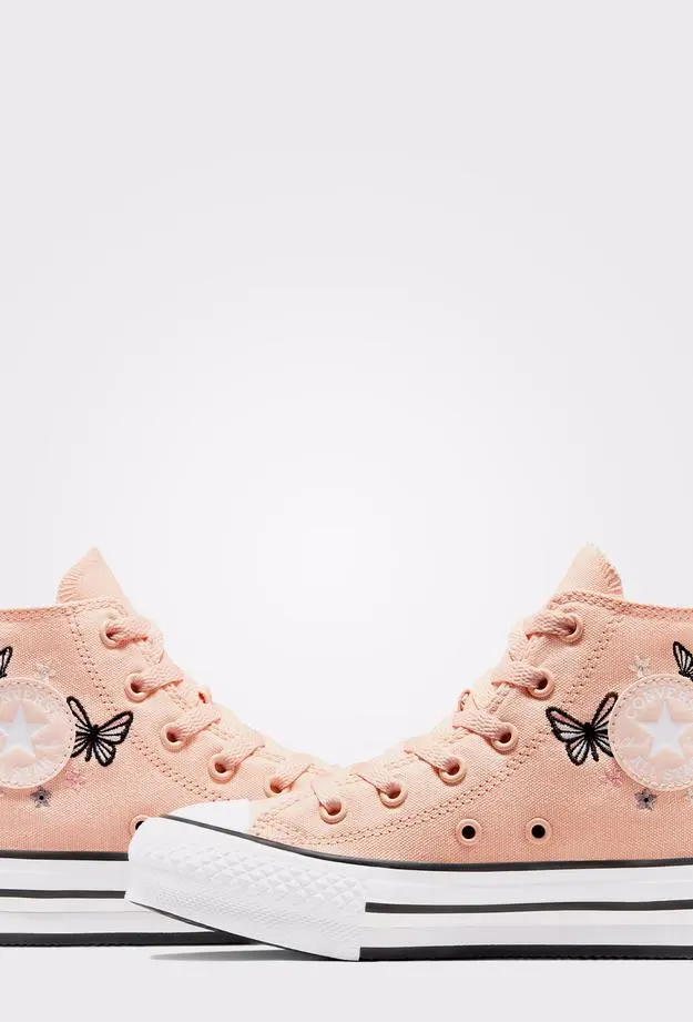 Converse Chuck Taylor All Star EVA Lift Butterflies Çocuk Pembe Platform Sneaker