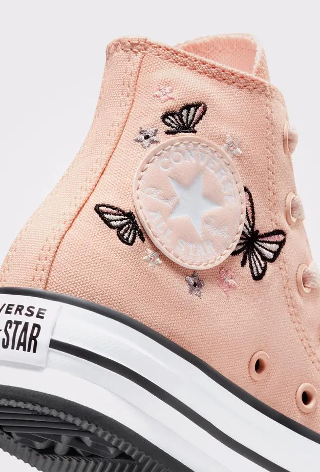 Converse Chuck Taylor All Star EVA Lift Butterflies Çocuk Pembe Platform Sneaker