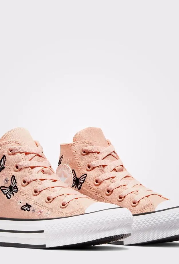 Converse Chuck Taylor All Star EVA Lift Butterflies Çocuk Pembe Platform Sneaker