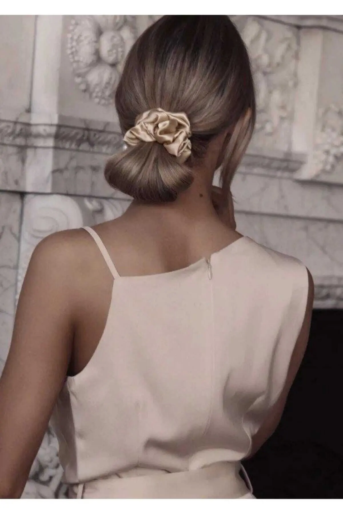 Kadın 3 ' Lü Saten Saç Lastik Toka Seti Tk001479