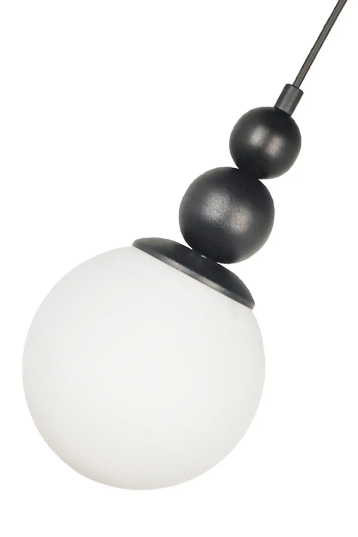 Sonsuz Tekli Avize Siyah Beyaz Cam