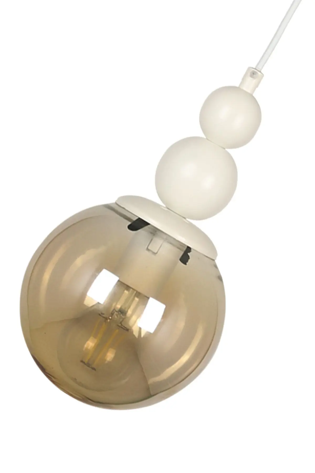 Sonsuz Tekli Avize Beyaz Bal Cam