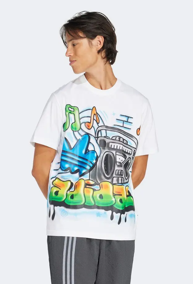 adidas adidas Q12 Ts Street Erkek Beyaz T-Shirt