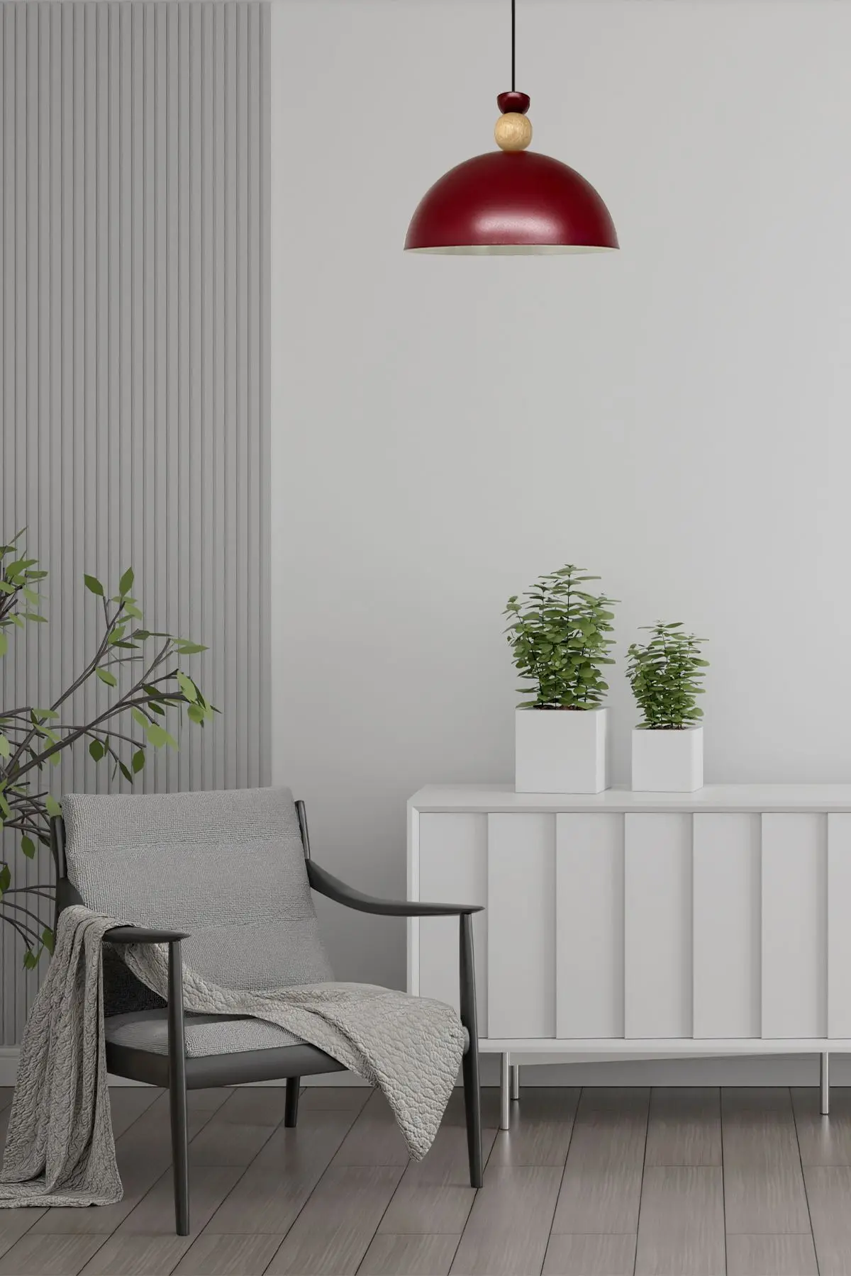 Yimpi Vişne Çürüğü Avize Tekli Sarkıt Salon Kuaför Cafe Dekoratif Aydınlatma Pastane