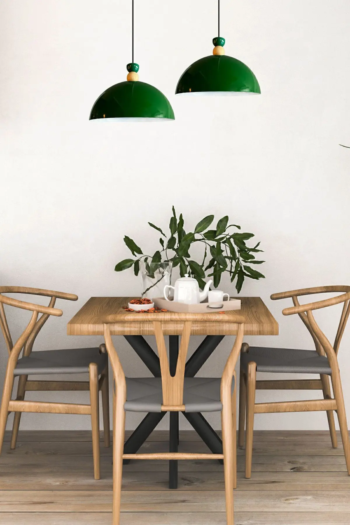 Yimpi Yeşil Avize Tekli Sarkıt Salon Mutfak Kuaför Cafe Lamba Dekoratif Aydınlatma Pastane