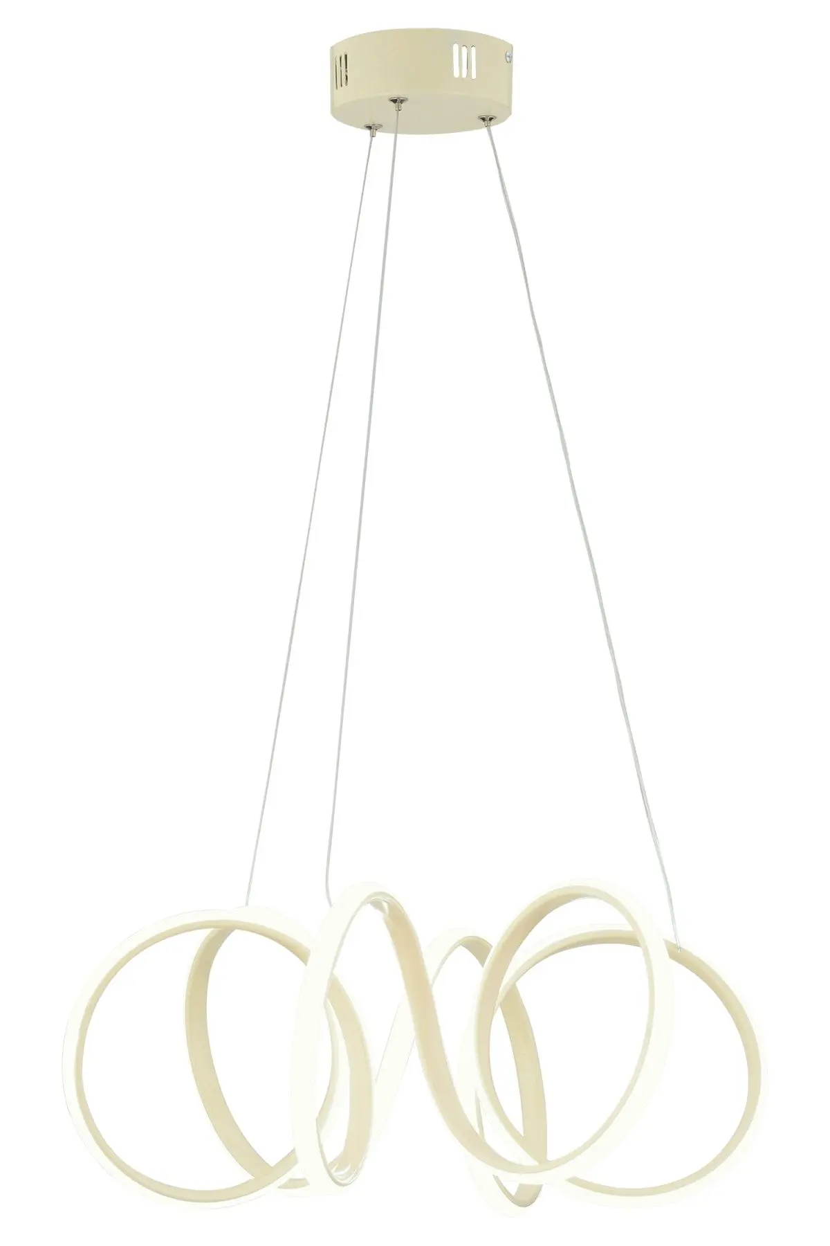 Minerva Krem Modern Sarkıt Beyaz Işık Salon Mutfak Oda Hol Ledli Avize