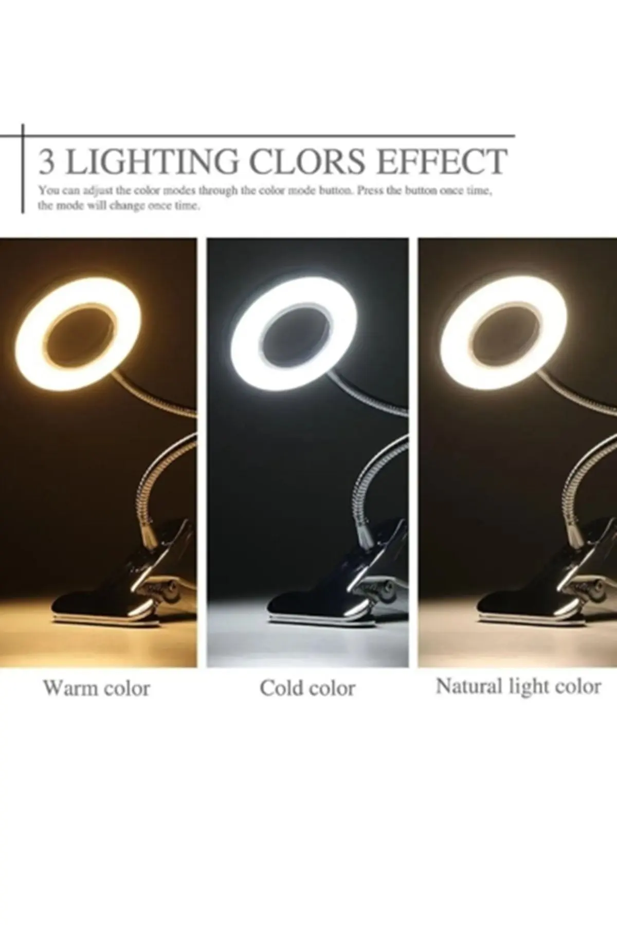 9 Mod Led Çok Fonksiyonlu Akrobat Masa Lambası Şiddeti Ayarlanabilir 3 Farklı Işık Rengi Usb Girişli