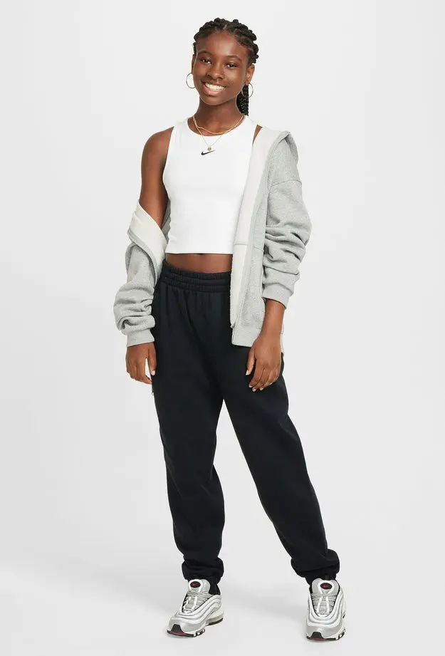 Nike Sportswear Rib Çocuk Beyaz Kolsuz T-Shirt
