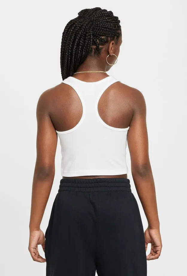 Nike Sportswear Rib Çocuk Beyaz Kolsuz T-Shirt