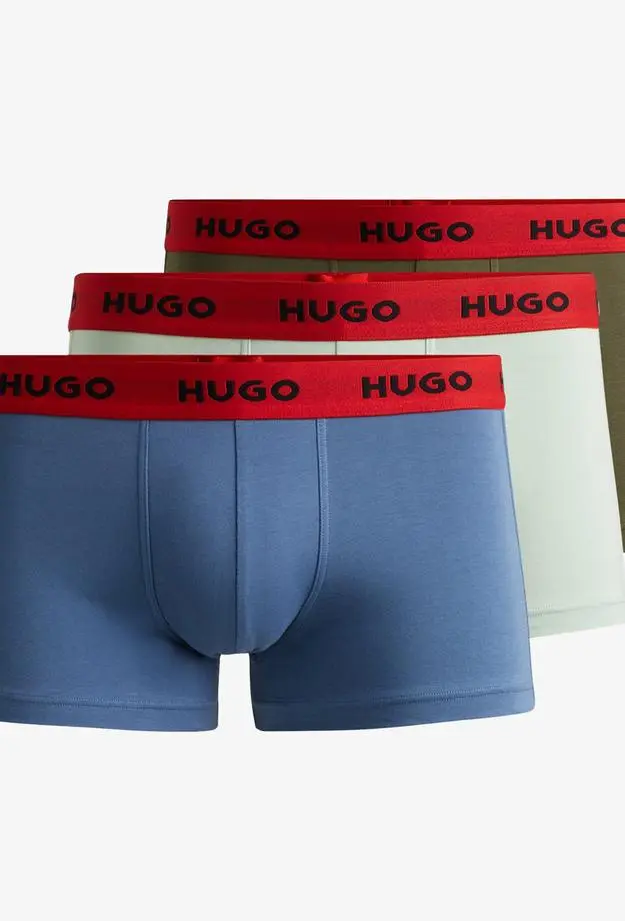 HUGO Hugo Trunk Trıplet Pack Erkek Renkli Boxer