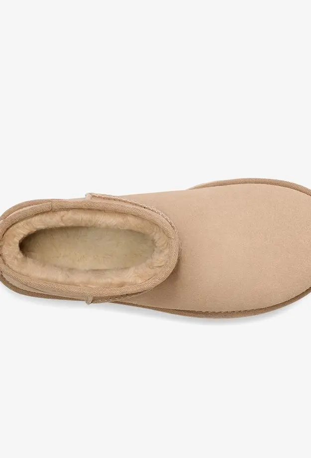 UGG Classic Ultra Mini Platform Kadın Krem Rengi Bot