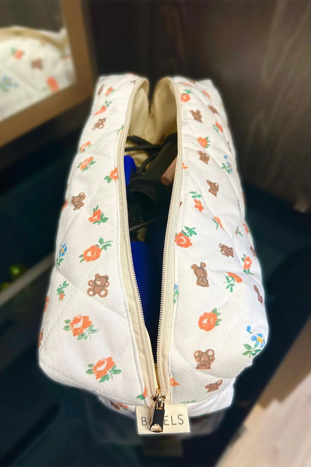 Pinterest Viral Desen Tüm Saç Şekillendirici Için Xl Boy Çanta Seyahat Çantası