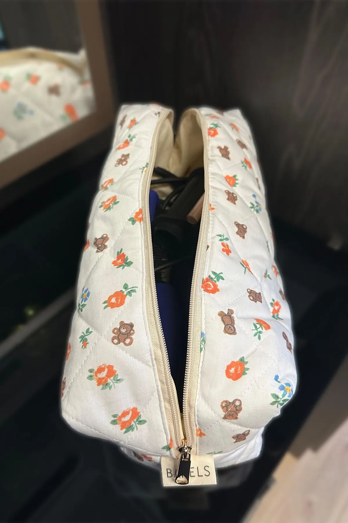 Pinterest Viral Desen Tüm Saç Şekillendirici Için Xl Boy Çanta Seyahat Çantası