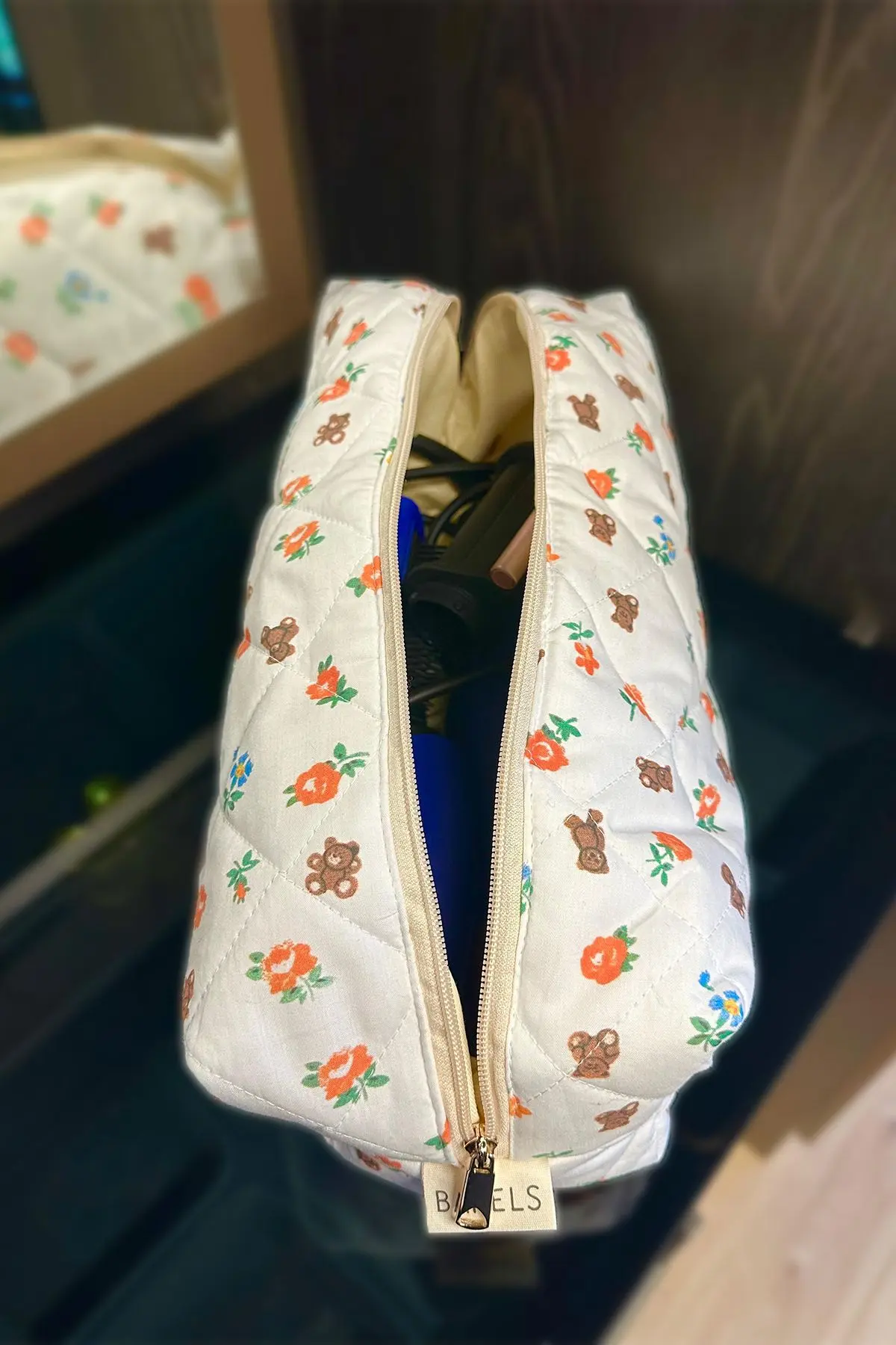 Pinterest Viral Desen Tüm Saç Şekillendirici Için Xl Boy Çanta Seyahat Çantası