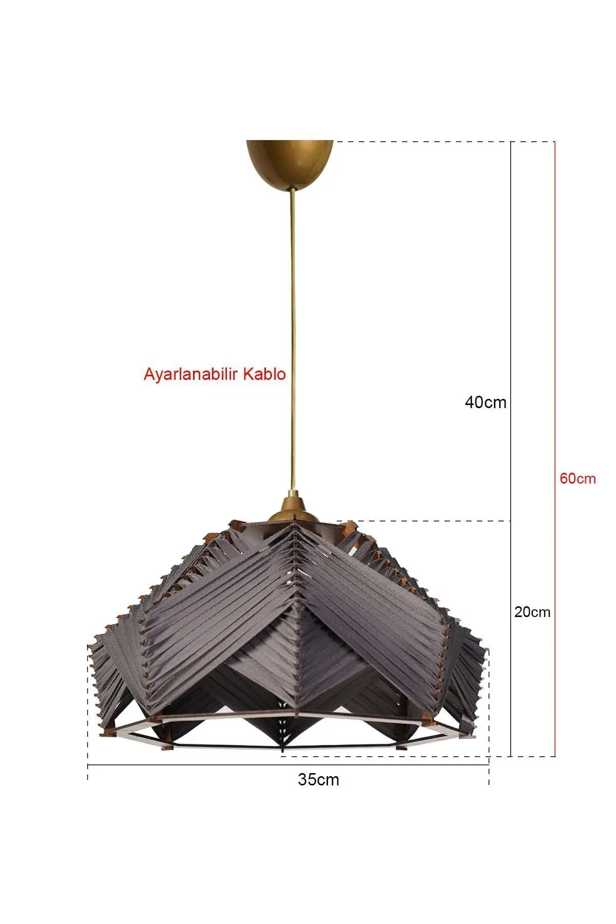 Chaos Handmade Sarkıt Avize Gri