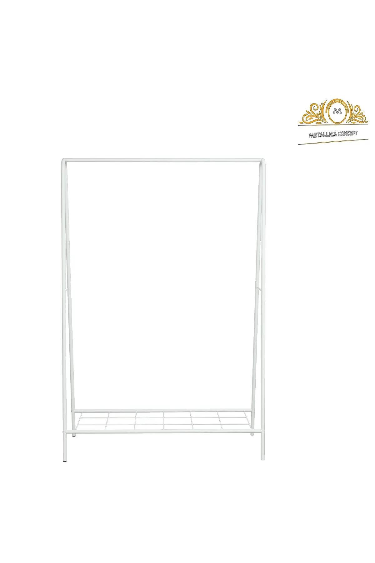 Oval Telli Beyaz Butik Askısı Konfeksiyon Askılık Elbise Askılığı
