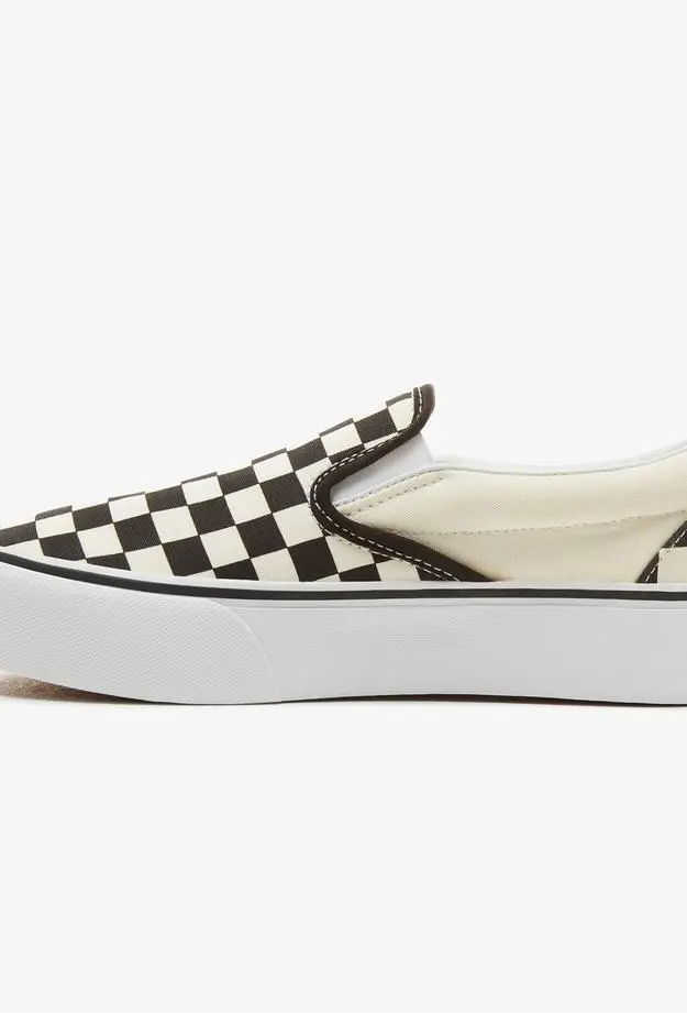 Vans Classic Slip-On Platform Siyah - Bej Sneaker