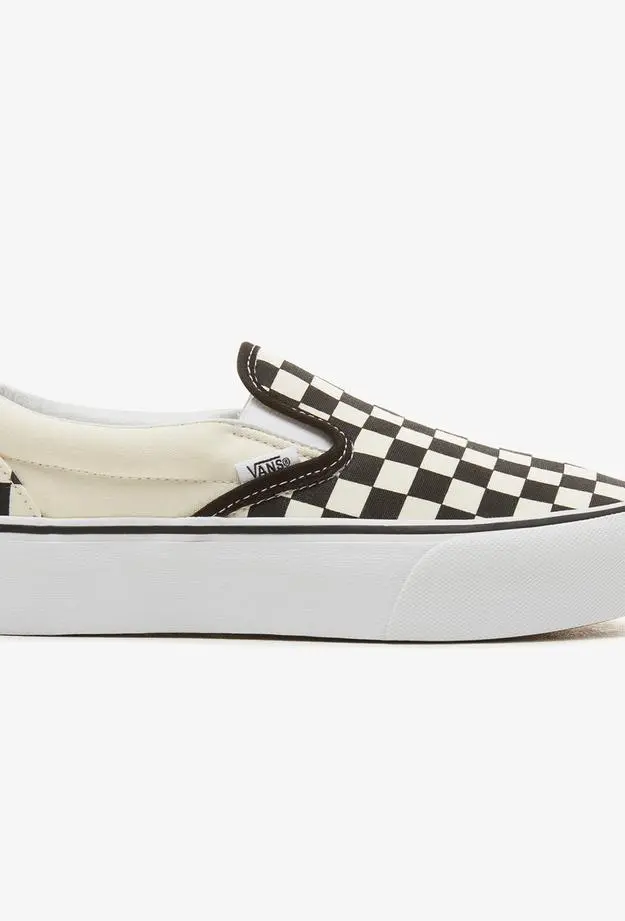 Vans Classic Slip-On Platform Siyah - Bej Sneaker